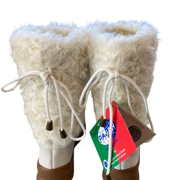 NWT PAJAR Italian Handcrafted Fur Ski Snow Boots 40 Off White -20C MSRP$495 - Picture 10 of 14